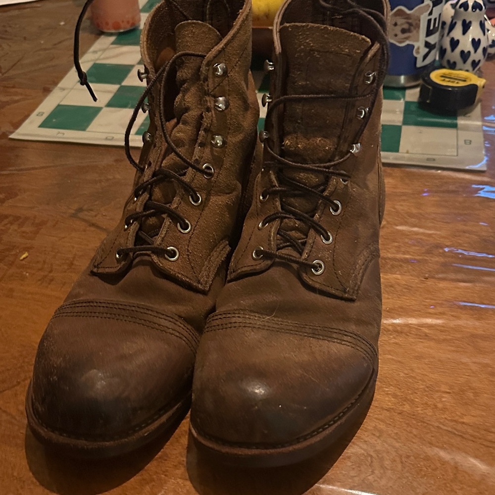 Red Wing Shoes Dark Brown Leather Boots